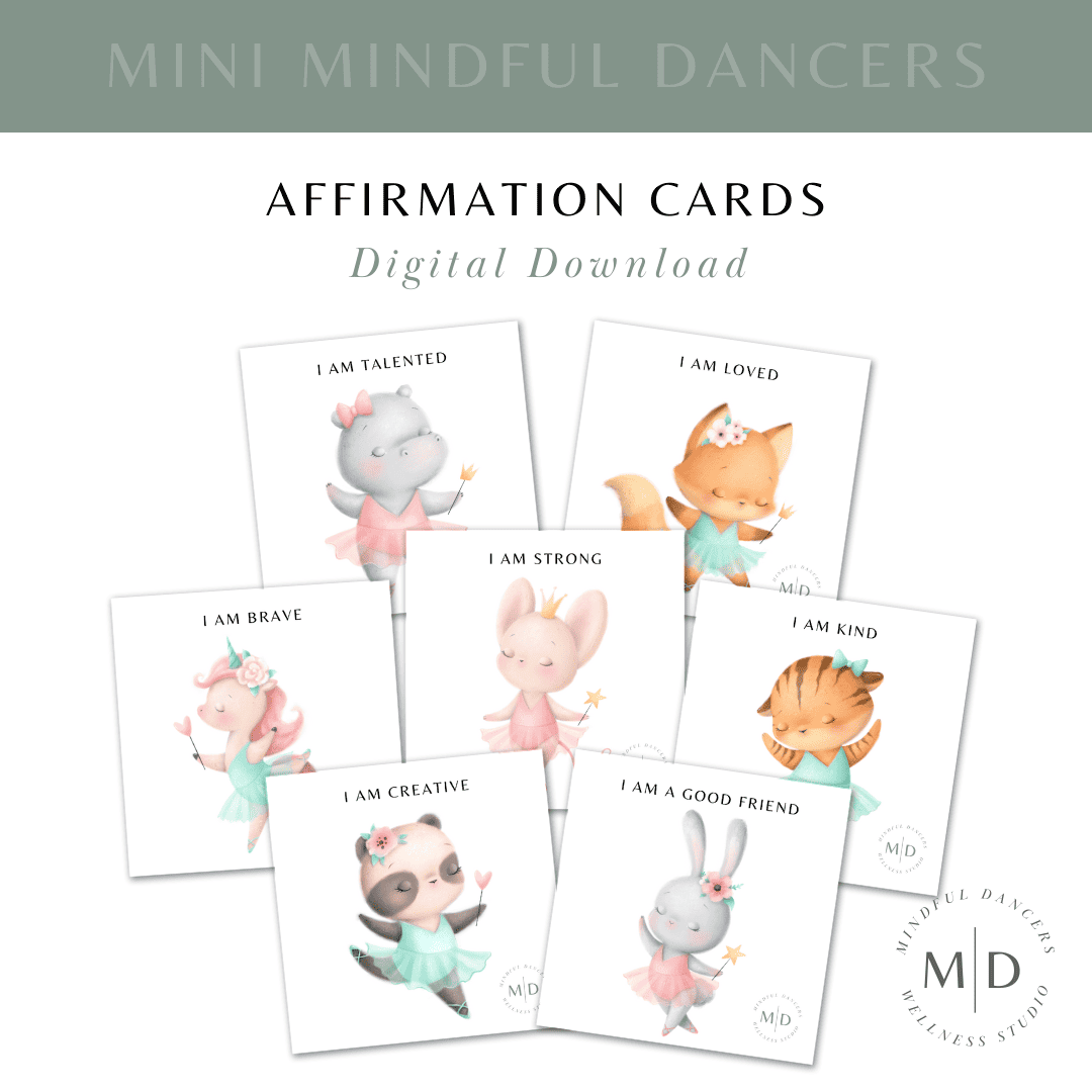 Mini Mindful Dancers Affirmation Cards (PDF Download)
